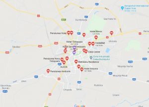 cazare timisoara - alegere pe harta